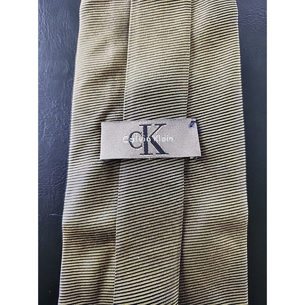 Men's Neck Tie Calvin Klein Silk L56" W4.0" brown